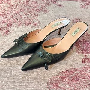 Prada Pointed Kitten Heels